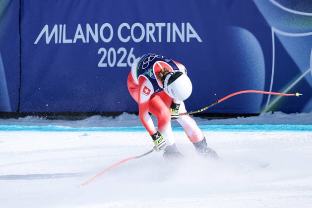 GIOCHI OLIMPICI - Olimpiadi Invernali Milano-Cortina 2026 - Alpine Skiing Women s Downhill Jasmine Flury (SUI) during the Olympic Winter games, Winterspiele,Spiele, Summer games Milano-Cortina 2026, Alpine Skiing Women s Downhill on February 08, 2026 at Tofane Alpine Skiing Centre in Cortina d Ampezzo, Italy Cortina D Ampezzo Italy  Copyright: xIPAxSport ABACAx