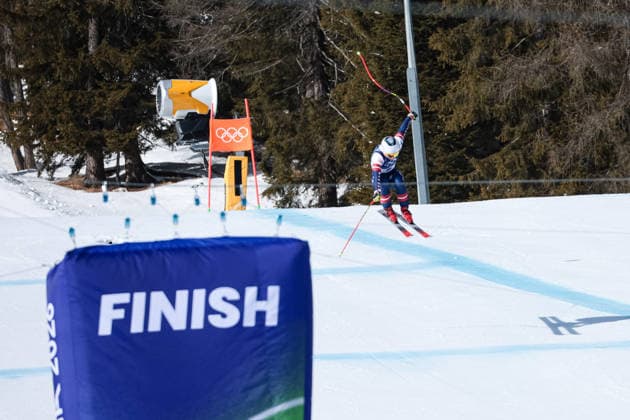 Breezy Johnson (USA) during the Olympic Winter games, Winterspiele,Spiele, Summer games Milano-Cortina 2026, Alpine Skiing Women s Downhill on February 08, 2026 at Tofane Alpine Skiing Centre in Cortina d Ampezzo, Italy  Copyright: xLucianoxMariaxBisi IPAxSportx xipa-agency.netx xx IPA_71120418 IPA_Agency_IPA71120418