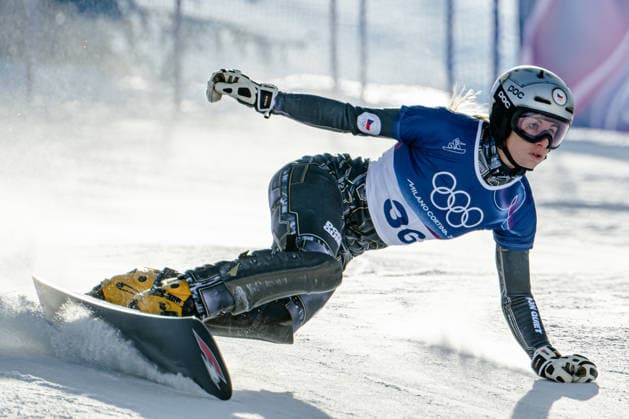 XXV Winter Olympic Games, Olympische Spiele, Olympia, OS Snowboarding - Women s Parallel Giant Slalom,Qualification, February 8, 2026, Livigno. Ester Ledecka from Czechia. (CTKxPhoto DavidxTanecek) CTKPhotoP2026020802139  CTKPhotoP2026020802139