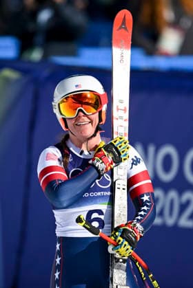 OLYMPICS - Winter Olympic Games, Olympische Spiele, Olympia, OS Milano Cortina 2026 CORTINA D AMPEZZO,ITALY,08.FEB.26 - OLYMPICS, ALPINE SKIING - Winter Olympic Games Milano Cortina 2026, downhill, women. Image shows Breezy Johnson (USA).  GEPAxpictures xAlexanderxSolc