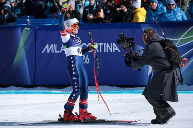 Breezy Johnson (USA) during the Olympic Winter games, Winterspiele,Spiele, Summer games Milano-Cortina 2026, Alpine Skiing Women s Downhill on February 08, 2026 at Tofane Alpine Skiing Centre in Cortina d Ampezzo, Italy  Copyright: xLucianoxMariaxBisi IPAxSportx xipa-agency.netx xx IPA_71120478 IPA_Agency_IPA71120478