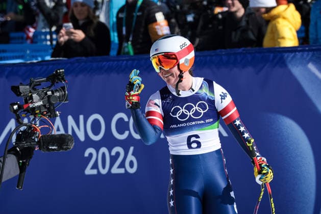 Breezy Johnson (USA) during the Olympic Winter games, Winterspiele,Spiele, Summer games Milano-Cortina 2026, Alpine Skiing Women s Downhill on February 08, 2026 at Tofane Alpine Skiing Centre in Cortina d Ampezzo, Italy  Copyright: xLucianoxMariaxBisi IPAxSportx xipa-agency.netx xx IPA_71120489 IPA_Agency_IPA71120489