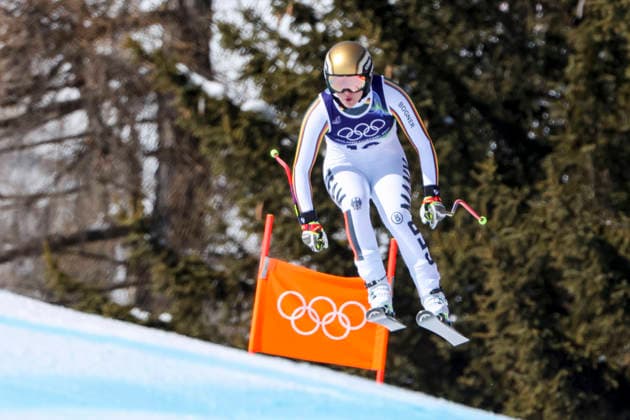 OLYMPICS - Winter Olympic Games, Olympische Spiele, Olympia, OS Milano Cortina 2026 CORTINA D AMPEZZO,ITALY,08.FEB.26 - OLYMPICS, ALPINE SKIING - Winter Olympic Games Milano Cortina 2026, downhill, women. Image shows Emma Aicher (GER).  GEPAxpictures xMaticxKlansek