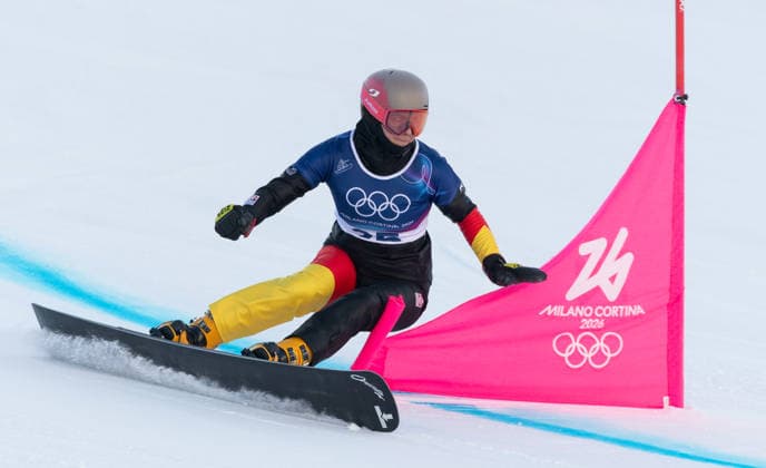 OLYMPICS - Winter Olympic Games, Olympische Spiele, Olympia, OS Milano Cortina 2026 LIVIGNO,ITALY,08.FEB.26 - OLYMPICS, SNOWBOARD - Winter Olympic Games Milano Cortina 2026, Parallel Giant Slalom, Cheyenne Loch (GER). qualification, women, men. Image shows  GEPAxpictures xWolfgangxGrebien
