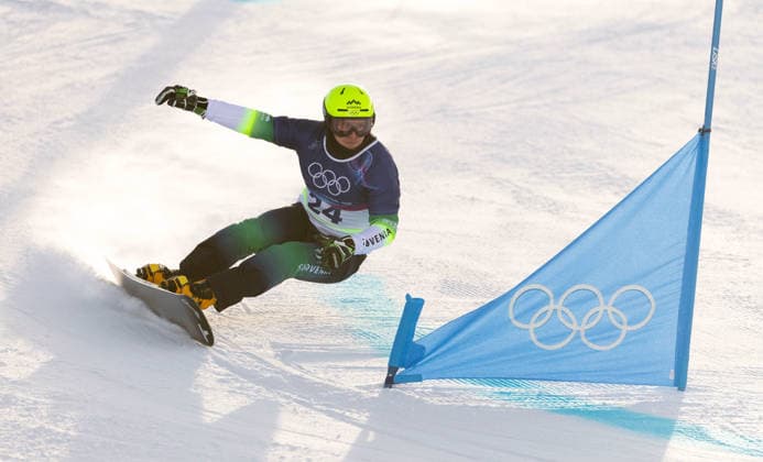 OLYMPICS - Winter Olympic Games, Olympische Spiele, Olympia, OS Milano Cortina 2026 LIVIGNO,ITALY,08.FEB.26 - OLYMPICS, SNOWBOARD - Winter Olympic Games Milano Cortina 2026, Parallel Giant Slalom, Tim Mastnak (SLO). qualification, women, men. Image shows  GEPAxpictures xWolfgangxGrebien
