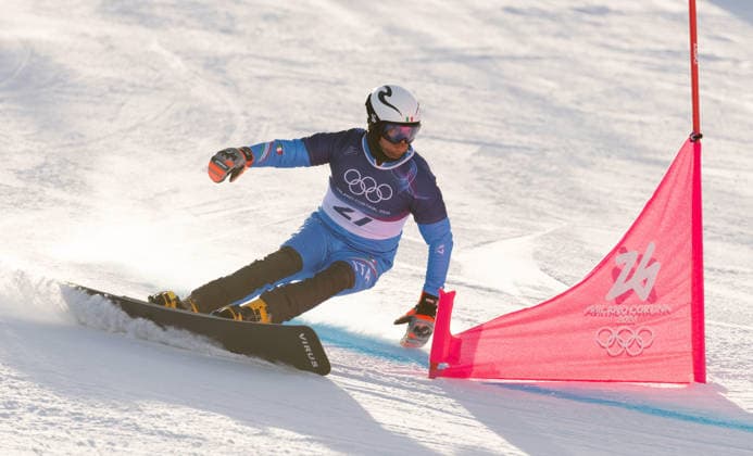 OLYMPICS - Winter Olympic Games, Olympische Spiele, Olympia, OS Milano Cortina 2026 LIVIGNO,ITALY,08.FEB.26 - OLYMPICS, SNOWBOARD - Winter Olympic Games Milano Cortina 2026, Parallel Giant Slalom, Roland Fischnaller (ITA). qualification, women, men. Image shows  GEPAxpictures xWolfgangxGrebien