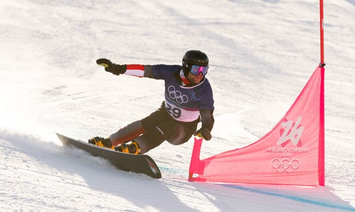 OLYMPICS - Winter Olympic Games, Olympische Spiele, Olympia, OS Milano Cortina 2026 LIVIGNO,ITALY,08.FEB.26 - OLYMPICS, SNOWBOARD - Winter Olympic Games Milano Cortina 2026, Parallel Giant Slalom, Andreas Prommegger (AUT). qualification, women, men. Image shows  GEPAxpictures xWolfgangxGrebien