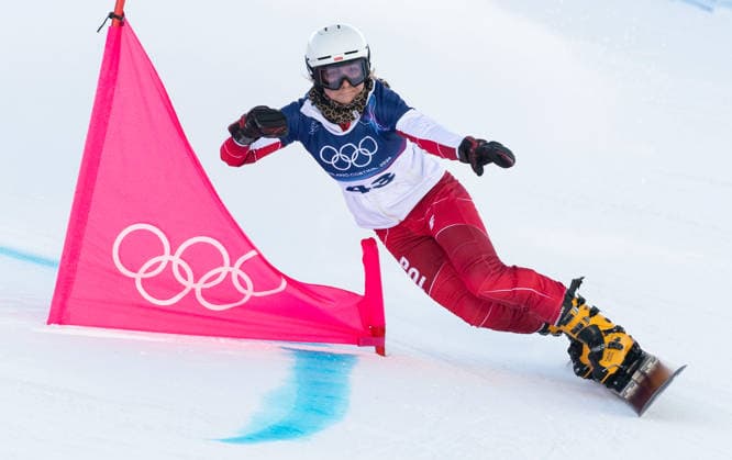 OLYMPICS - Winter Olympic Games, Olympische Spiele, Olympia, OS Milano Cortina 2026 LIVIGNO,ITALY,08.FEB.26 - OLYMPICS, SNOWBOARD - Winter Olympic Games Milano Cortina 2026, Parallel Giant Slalom, Maria Bukowska-Chyc (POL). qualification, women, men. Image shows  GEPAxpictures xWolfgangxGrebien