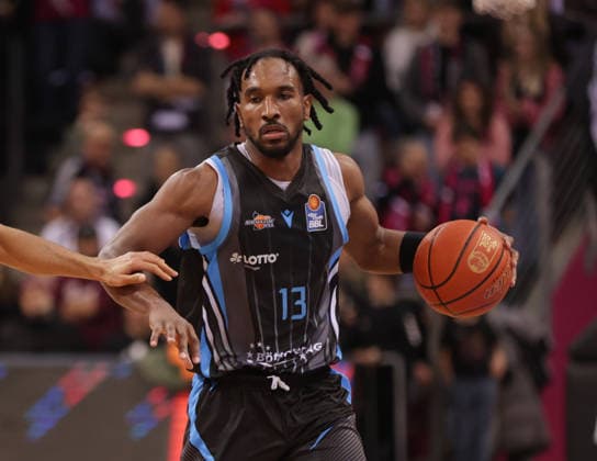Keith Braxton Jr. (Jena), Telekom Baskets Bonn vs Science City Jena, easyCredit BBL, Matchday 19, Telekom Dome Bonn, 7 February 2026.