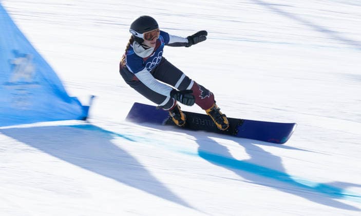 OLYMPICS - Winter Olympic Games, Olympische Spiele, Olympia, OS Milano Cortina 2026 LIVIGNO,ITALY,08.FEB.26 - OLYMPICS, SNOWBOARD - Winter Olympic Games Milano Cortina 2026, Parallel Giant Slalom, Aurelie Moisan (CAN). qualification, women, men. Image shows  GEPAxpictures xWolfgangxGrebien