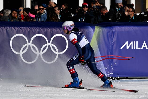 Cortina d Ampezzo, Italy, February 08th 2026. Jacqueline Wiles of United States of America in action during the Alpine Skiing Womens Downhill race of the Olympic Winter games, Winterspiele,Spiele, Summer games 2026 in Cortina d Ampezzo, Italy. (Photo by Igor Kupljenik Sports Press Photo)  Copyright: xIgorxKupljenikx xSPPx Sportspressphoto_SPR89992