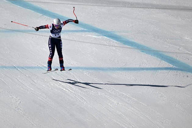 Cortina d Ampezzo, Italy, February 08th 2026. Jacqueline Wiles of United States of America in action during the Alpine Skiing Womens Downhill race of the Olympic Winter games, Winterspiele,Spiele, Summer games 2026 in Cortina d Ampezzo, Italy. (Photo by Igor Kupljenik Sports Press Photo)  Copyright: xIgorxKupljenikx xSPPx Sportspressphoto_SPR89993