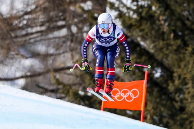 OLYMPICS - Winter Olympic Games, Olympische Spiele, Olympia, OS Milano Cortina 2026 CORTINA D AMPEZZO,ITALY,08.FEB.26 - OLYMPICS, ALPINE SKIING - Winter Olympic Games Milano Cortina 2026, downhill, women. Image shows Isabella Wright (USA).  GEPAxpictures xMaticxKlansek