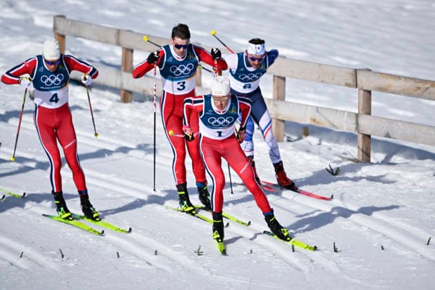 VAL DI FIEMME, ITALIEN 20260208 Norges Johannes Hosflot Klaebo, bakom Norges Martin Lowstrom Nyenget, Norges Mattis Stenshagen och Frankrikes Hugo Lapalus i herrarnas skiathlon 10+10 km under vinter-OS i Val di Fiemme, Italien. VAL DI FIEMME ITALIEN x10430x *** VAL DI FIEMME, ITALY 20260208 Norways Johannes Hosflot Klaebo, behind Norways Martin Lowstrom Nyenget, Norways Mattis Stenshagen and Frances Hugo Lapalus in the mens 10 10 km skiathlon during the Winter Olympics in Val di Fiemme, Italy VAL DI FIEMME ITALY x10430x  Copyright: xChristinexOlsson TTx OS 2026 SKIDOR