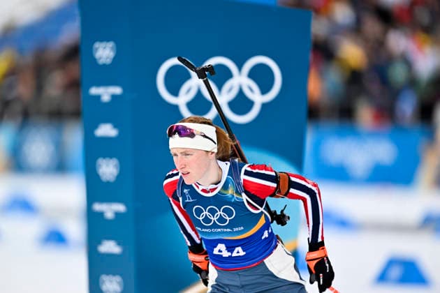 ANTERSELVA, ITALY 20260208 Norway s Maren Kirkeeide warms up for the 4x6 km mixed relay in biathlon during the Winter Olympics in Anterselva, Italy. ANTERSELVA ITALY x10050x *** ANTERSELVA, ITALY 20260208 Norways Maren Kirkeeide warms up for the 4x6 km mixed relay in biathlon during the Winter Olympics in Anterselva, Italy ANTERSELVA ITALY x10050x  Copyright: xPontusxLundahl TTx 2026 OLYMPICS BIKASTING