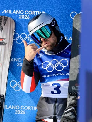 OLYMPICS - Winter Olympic Games, Olympische Spiele, Olympia, OS Milano Cortina 2026 LIVIGNO,ITALY,08.FEB.26 - OLYMPICS, SNOWBOARD - Winter Olympic Games Milano Cortina 2026, Parallel Giant Slalom, final, women, men. Image shows Benjamin Karl (AUT).  GEPAxpictures xWolfgangxGrebien