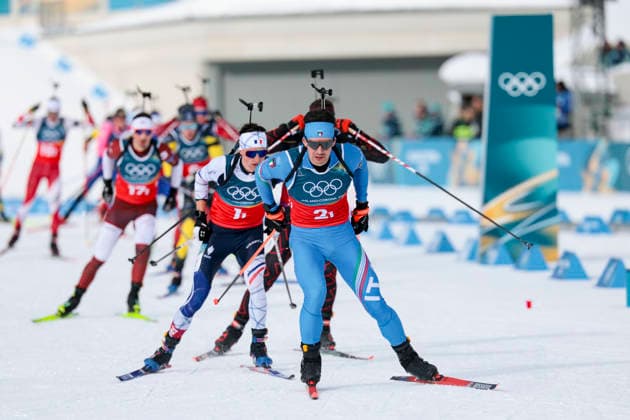 OLYMPICS - Winter Olympic Games, Olympische Spiele, Olympia, OS Milano Cortina 2026 ANTHOLZ,ITALY,08.FEB.26 - OLYMPICS, BIATHLON - Winter Olympic Games Milano Cortina 2026, mixed relay, 4x6km. Image shows Eric Perrot (FRA)  GEPAxpictures xMatthiasxTrinkl