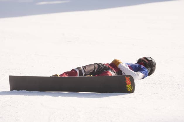 February 8, 2026, Livigno, Italy: Arnaud Gaudet, from Montcalm, Que., reacts after the men s snowboarding parallel giant slalom quarterfinals at the 2026 Winter Olympics, in Livigno, Italy, Sunday, Feb. 8, 2026. Canada News - February 8, 2026  - ZUMAc35_ 20260208_zaf_c35_037 Copyright: xSeanxKilpatrickx