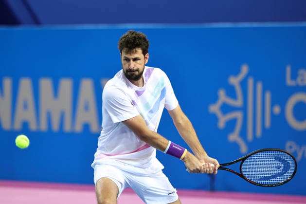 TENNIS : Finale Open Occitanie ATP, Tennis Herren 250 - 08 02 2026 Robin HAASE (NED) lors de la finale doubles de l™Open Occitanie ATP 250 a la Sud de France Arena de Montpellier, le 8 fevrier 2026. MontpellierFrance  Copyright: xValentinaxClaretx