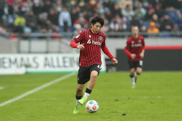 08.02.2026, xtgx, Fussball 2. Bundesliga, Hannover 96 - Holstein Kiel emspor, v.l. Daisuke Yokota (Hannover, 18) Freisteller, Einzelbild, Ganzkoerper, single frame (DFL DFB REGULATIONS PROHIBIT ANY USE OF PHOTOGRAPHS as IMAGE SEQUENCES and or QUASI-VIDEO) Hannover
