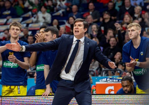 Basketball, Herren, Saison 2025 2026, easyCredit BBL (19. Spieltag), Alba Berlin - RASTA Vechta, Trainer Pedro Calles (Alba), 08.02.2026, Copyright: xSebastianxRäppold MatthiasxKochx