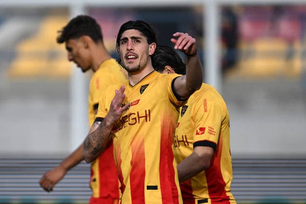Ci Lecce 08 02 2026 - campionato di calcio serie A Lecce-Udinese foto Carmelo Imbesi Image nella foto: esultanza gol Omri Gandelman 