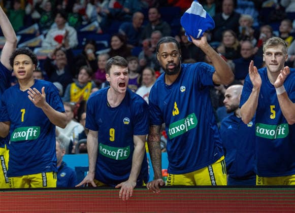 Basketball, Herren, Saison 2025 2026, easyCredit BBL (19. Spieltag), Alba Berlin - RASTA Vechta, v.l. Jack Kayil (Alba), Jonas Mattiseck (Alba), J wan Roberts (Alba), Sam Griesel (Alba), 08.02.2026, Copyright: xSebastianxRäppold MatthiasxKochx