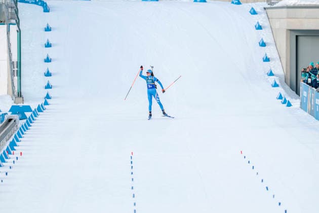 OLYMPICS - Winter Olympic Games, Olympische Spiele, Olympia, OS Milano Cortina 2026 ANTHOLZ,ITALY,08.FEB.26 - OLYMPICS, BIATHLON - Winter Olympic Games Milano Cortina 2026, mixed relay, 4x6km. Image shows the rejoicing of Lisa Vittozzi (ITA)  GEPAxpictures xMatthiasxTrinkl
