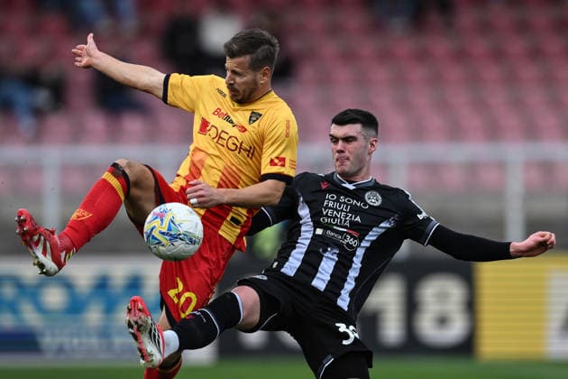 Ci Lecce 08 02 2026 - campionato di calcio serie A Lecce-Udinese foto Carmelo Imbesi Image nella foto: Ylber Ramadani-Lennon Miller 