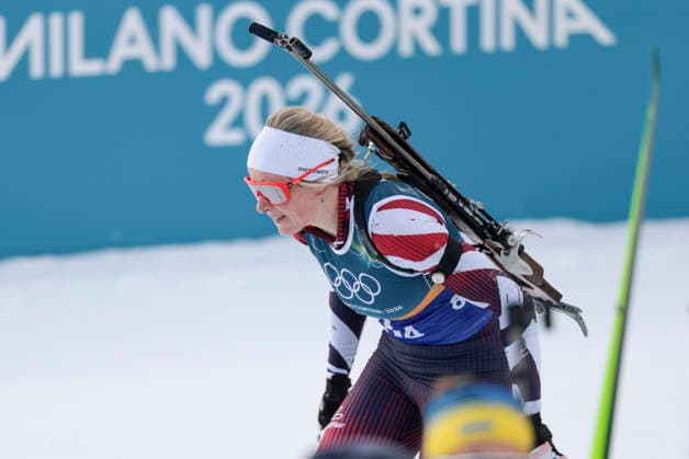 OLYMPICS - Winter Olympic Games, Olympische Spiele, Olympia, OS Milano Cortina 2026 ANTHOLZ,ITALY,08.FEB.26 - OLYMPICS, BIATHLON - Winter Olympic Games Milano Cortina 2026, mixed relay, 4x6km. Image shows Lisa Hauser (AUT)  GEPAxpictures xMatthiasxTrinkl