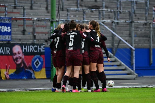 Fußball I Frauen I Saison 2025-2026 I Bundesliga I 17. Spieltag I Hamburger SV - RB Leipzig I 08.02.2026 Jubel, Begeisterung, Enthusiasmus, Euphorie, Freude, Glücksgefühl, Heiterkeit bei: RB Leipzig Hamburg Volkspark, Volksparkstadion, Stadion, Volkspark-Stadion Hamburg Deutschland Copyright: xLobeca FelixxSchlikisx