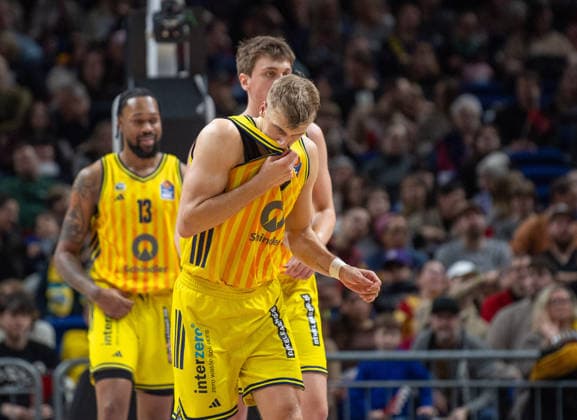 Basketball, Herren, Saison 2025 2026, easyCredit BBL (19. Spieltag), Alba Berlin - RASTA Vechta, Sam Griesel (Alba), 08.02.2026, Copyright: xSebastianxRäppold MatthiasxKochx