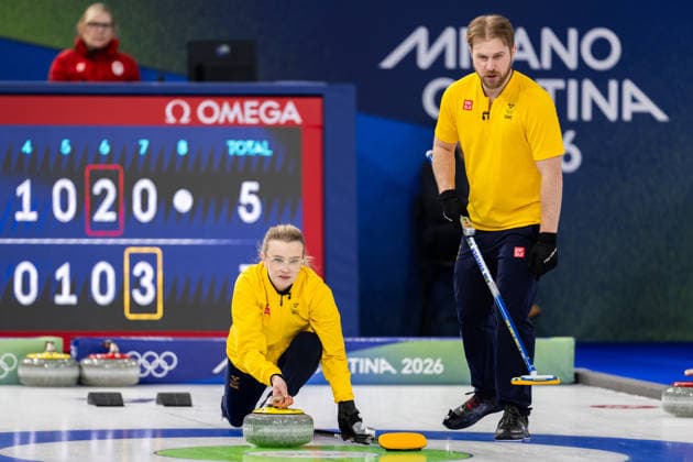 260208 Isabella Wrana and Rasmus Wrana of Sweden competes in a round robin mixed doubles curling match between Canada and Sweden during day 2 of the 2026 Winter Olympics on February 8, 2026 in Cortina. Photo: Jon Olav Nesvold BILDBYRAN COP 217 JE0112 curling Olympic Games, Olympische Spiele, Olympia, OS olympics winter olympics os ol olympiska spel vinter-os olympiske leker milano cortina 2026 milan cortina 2026 milano cortina 2026 olympic games milano cortina 2026 winter olympic games milano cortina-os milano cortina-ol vinter-ol 2 bbeng *** 260208 Isabella Wrana and Rasmus Wrana of Sweden competes in a round robin mixed doubles curling match between Canada and Sweden during day 2 of the 2026 Winter Olympics on February 8, 2026 in Cortina Photo Jon Olav Nesvold BILDBYRAN COP 217 JE0112 curling olympic games olympics winter olympics os ol olympiska spel vinter os olympiske leker milano cortina 2026 milan cortina 2026 milano cortina 2026 olympic games milano cortina 2026 winter olympic games milano cortina os milano cortina ol vinter ol 2 bbeng  Copyright: JONxOLAVxNESVOLD BB260208JE045