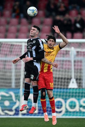 Ci Lecce 08 02 2026 - campionato di calcio serie A Lecce-Udinese foto Carmelo Imbesi Image nella foto: Lennon Miller-Omri Gandelman 