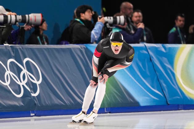 2026-02-08 - Milano Cortina 2026 Winter Olympics 5000m Men MILAN, ITALY - FEBRUARY 8: Gabriel Gross of Germany during the 5000m Men on day 3 of the Milano Cortina 2026 Winter Olympics at the Milano Speed skating, Eisschnelllauf Arena on February 8, 2026 in Milan, Italy Milan Milano Speed Skating Arena Italy Content not available for redistribution in The Netherlands directly or indirectly through any third parties. Copyright: xAndrexWeeningx