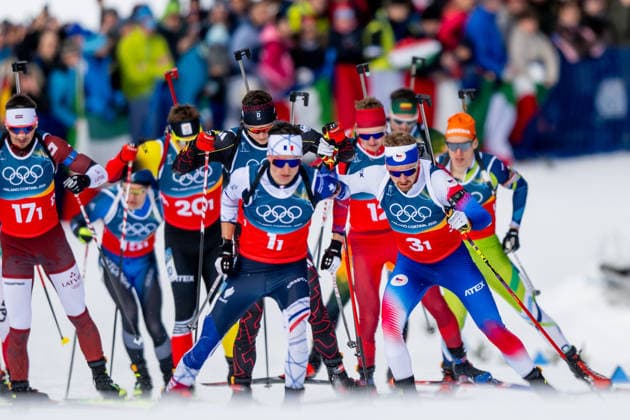 XXV Winter Olympic Games, Olympische Spiele, Olympia, OS February 8, 2026, Anterselva. Biathlon Mixed Relay 4 x 6km. Vitezslav Hornig from the Czech Republic, 2nd from right. (CTKxPhoto OndrejxDeml) CTKPhotoP2026020804969  CTKPhotoP2026020804969