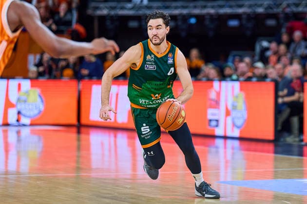 Clayton Guilozet (Gladiators Trier, 04) GER, ratiopharm ulm vs. Gladiators Trier, Basketball, 21. Spieltag, EasyCredit Bundesliga, Spielzeit 2025 2026, 08.02.2026 GER, ratiopharm ulm vs. Gladiators Trier, Basketball, 21. Spieltag, EasyCredit Bundesliga, Spielzeit 2025 2026, 08.02.2026 Neu-Ulm Copyright: xEibner-Pressefoto GeraldxOelze-dexStoppanyx EP_ODS