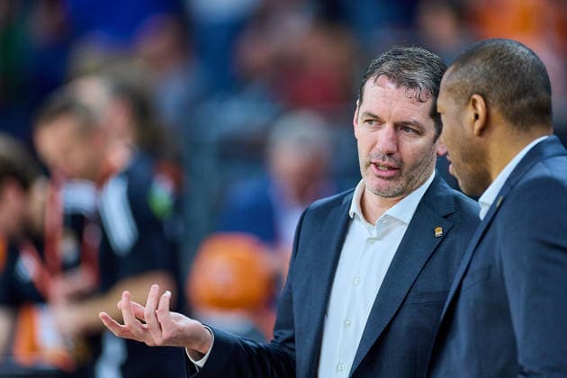 Ty Harrelson (ratiopharm ulm, Head Coach)im Gespraech mit Tyron McCoy (ratiopharm ulm, Assistant Coach) GER, ratiopharm ulm vs. Gladiators Trier, Basketball, 21. Spieltag, EasyCredit Bundesliga, Spielzeit 2025 2026, 08.02.2026 GER, ratiopharm ulm vs. Gladiators Trier, Basketball, 21. Spieltag, EasyCredit Bundesliga, Spielzeit 2025 2026, 08.02.2026 Neu-Ulm Copyright: xEibner-Pressefoto GeraldxOelze-dexStoppanyx EP_ODS