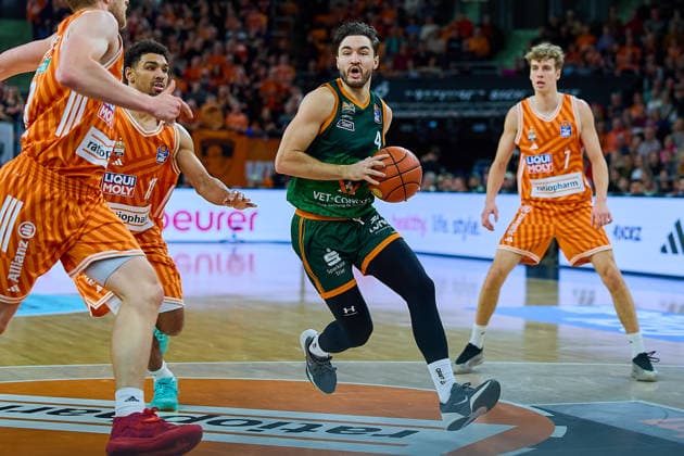 Clayton Guilozet (Gladiators Trier, 04) GER, ratiopharm ulm vs. Gladiators Trier, Basketball, 21. Spieltag, EasyCredit Bundesliga, Spielzeit 2025 2026, 08.02.2026 GER, ratiopharm ulm vs. Gladiators Trier, Basketball, 21. Spieltag, EasyCredit Bundesliga, Spielzeit 2025 2026, 08.02.2026 Neu-Ulm Copyright: xEibner-Pressefoto GeraldxOelze-dexStoppanyx EP_ODS