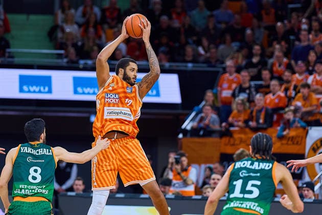 Martin Linssen (Gladiators Trier, 12) GER, ratiopharm ulm vs. Gladiators Trier, Basketball, 21. Spieltag, EasyCredit Bundesliga, Spielzeit 2025 2026, 08.02.2026 GER, ratiopharm ulm vs. Gladiators Trier, Basketball, 21. Spieltag, EasyCredit Bundesliga, Spielzeit 2025 2026, 08.02.2026 Neu-Ulm Copyright: xEibner-Pressefoto GeraldxOelze-dexStoppanyx EP_ODS