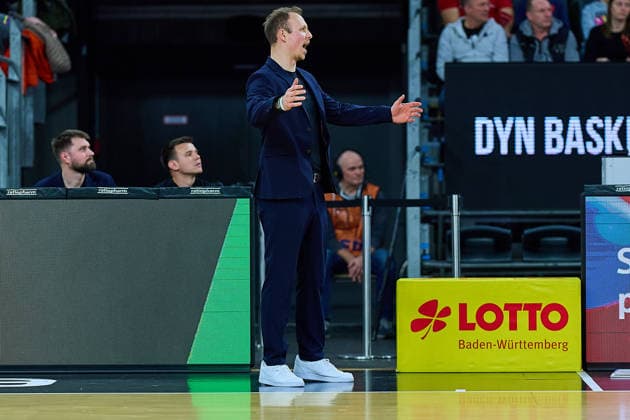 Jaques Schneider (Gladiators Trier, Head Coach) GER, ratiopharm ulm vs. Gladiators Trier, Basketball, 21. Spieltag, EasyCredit Bundesliga, Spielzeit 2025 2026, 08.02.2026 GER, ratiopharm ulm vs. Gladiators Trier, Basketball, 21. Spieltag, EasyCredit Bundesliga, Spielzeit 2025 2026, 08.02.2026 Neu-Ulm Copyright: xEibner-Pressefoto GeraldxOelze-dexStoppanyx EP_ODS