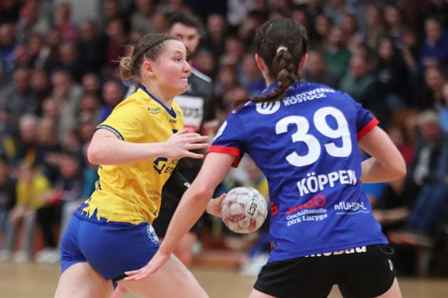 Handball, 2. Alsco HBF: HC Leipzig - Rostocker HC; 08.02.2026 Kim-Angelina Lang (5, HC Leipzig). 2. Alsco Handball Bundesliga Frauen, HBF, Saison 2025 2026, 17. Spieltag: HC Leipzig vs. Rostocker HC am 08.02.2026 in der Sporthalle Brüderstraße Leipzig. Copyright: xBEAUTIFULxSPORTS JanxKaeferx