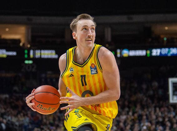 Basketball, Herren, Saison 2025 2026, easyCredit BBL (19. Spieltag), Alba Berlin - RASTA Vechta, Moses Wood (Alba), 08.02.2026, Copyright: xSebastianxRäppold MatthiasxKochx