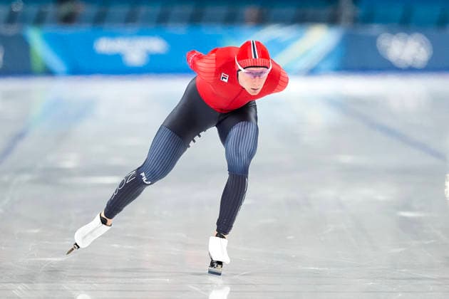 2026-02-08 - Milano Cortina 2026 Winter Olympics 5000m Men MILAN, ITALY - FEBRUARY 8: Peder Kongshaug of Norway during the 5000m Men on day 3 of the Milano Cortina 2026 Winter Olympics at the Milano Speed skating, Eisschnelllauf Arena on February 8, 2026 in Milan, Italy Milan Milano Speed Skating Arena Italy Content not available for redistribution in The Netherlands directly or indirectly through any third parties. Copyright: xAndrexWeeningx