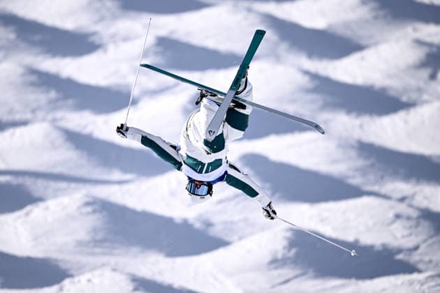 2026 WINTER Olympic Games, Olympische Spiele, Olympia, OS George Murphy of Australia during a Moguls training run at the Livigno Aerials and Moguls Park, on day 2 of the 2026 Milano Cortina Winter Olympic Games in Italy, Sunday, February 8, 2026. ( NO ARCHIVING, EDITORIAL USE ONLY LIVIGNO SONDRIO ITALY  Copyright: xDANxHIMBRECHTSx 20260209164929334490