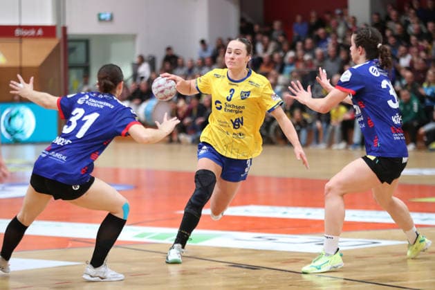 Handball, 2. Alsco HBF: HC Leipzig - Rostocker HC; 08.02.2026 Lara Seidel (3, HC Leipzig). 2. Alsco Handball Bundesliga Frauen, HBF, Saison 2025 2026, 17. Spieltag: HC Leipzig vs. Rostocker HC am 08.02.2026 in der Sporthalle Brüderstraße Leipzig. Copyright: xBEAUTIFULxSPORTS JanxKaeferx