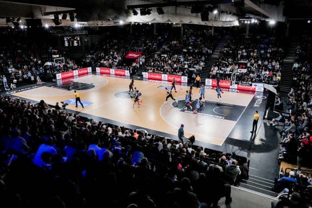 Deutschland: easyCredit BBL, Hauptrunde 2025 26, 19. Spieltag Veolia Towers Hamburg vs Basketball Löwen Braunschweig Inselpark Arena (Hamburg): Panorama der Inselpark Arena im Spiel Copyright: xStefanxTrochax
