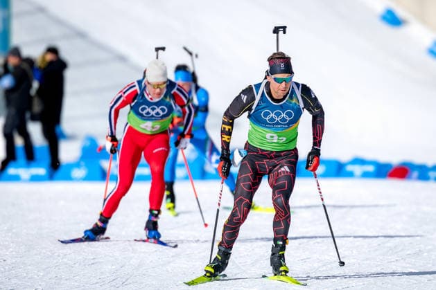OLYMPICS - Winter Olympic Games, Olympische Spiele, Olympia, OS Milano Cortina 2026 ANTHOLZ,ITALY,08.FEB.26 - OLYMPICS, BIATHLON - Winter Olympic Games Milano Cortina 2026, mixed relay, 4x6km. Image shows Philipp Nawrath (GER) and Vetle Sjaastad Christiansen (NOR).  GEPAxpictures xMatthiasxTrinkl