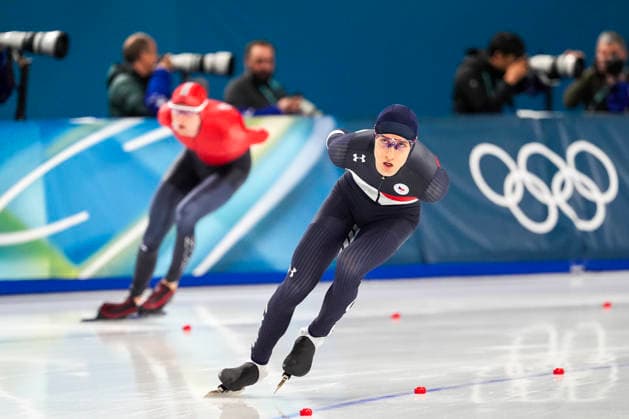 2026-02-08 - Milano Cortina 2026 Winter Olympics 5000m Men MILAN, ITALY - FEBRUARY 8: Sander Eitrem of Norway, Metodej Jilek of Czechia during the 5000m Men on day 3 of the Milano Cortina 2026 Winter Olympics at the Milano Speed skating, Eisschnelllauf Arena on February 8, 2026 in Milan, Italy Milan Milano Speed Skating Arena Italy Content not available for redistribution in The Netherlands directly or indirectly through any third parties. Copyright: xAndrexWeeningx