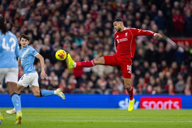 Football - FA Premier League - Liverpool FC v Manchester City FC LIVERPOOL, ENGLAND - Sunday, February 8, 2026: Liverpool s Cody Gakpo during the FA Premier League match between Liverpool FC and Manchester City FC at Anfield. (Photo by David Rawcliffe Propaganda) LIVERPOOL Anfield MERSEYSIDE ENGLAND  Copyright: xDavidxRawcliffex P2026-02-08-Liverpool_Man_City-39
